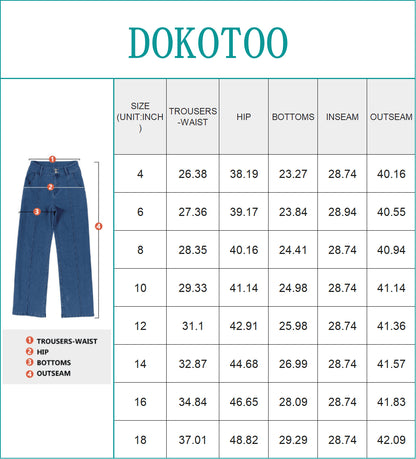 Women'S Wide Leg Jeans Boyfriend Baggy Jeans Casual Jeans