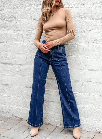 Women'S Wide Leg Jeans Boyfriend Baggy Jeans Casual Jeans